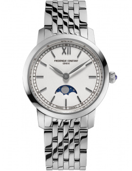 Frederique Constant FC-206SW1S6B Ladies Watch Classic Slimline Moon Phase 30mm 3ATM