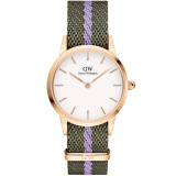 Daniel Wellington DW00100680 Ladies Watch Iconic NATO Green/Purple 28mm 3ATM