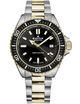 Edox 80120-357JM-NID Neptunian Automatic Mens Watch 44mm 100ATM