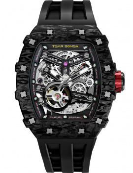 Tsar Bomba TB8208CF-08 Mens Watch Elementar Carbon Fiber Automatic 44mm 5ATM