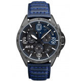 AVI-8 AV-4077-04 Mens Watch P-51 Mustang Chronograph 43mm 4ATM