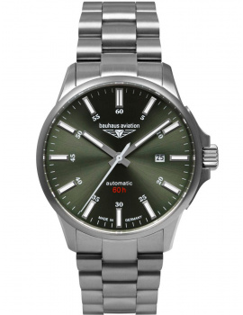 Bauhaus 2864M-4 Mens Watch Aviation Automatic Titanium 42mm 10ATM