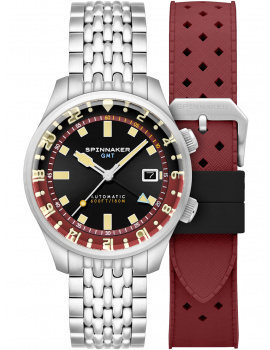 Spinnaker SP-5121-11 Mens Watch Bradner GMT Automatic 42mm 18ATM