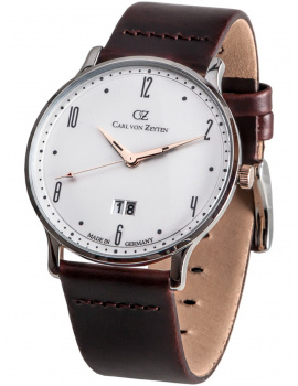 Carl von Zeyten CVZ0019WH Mens Watch Lenzkirch 42mm 3ATM