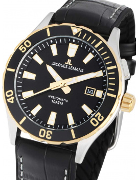 Jacques Lemans 1-2131C Hybromatic Mens Watch 43mm 10ATM