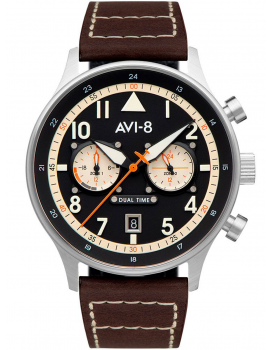 AVI-8 av-4088-01 Carey Dual Time 44mm 5ATM