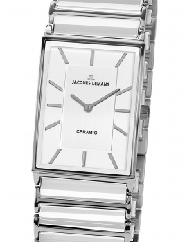 Jacques Lemans 1-1651E York Keramika Ladies Watch 20mm 5 ATM