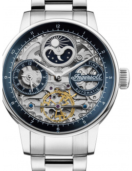 Ingersoll I07707 The Jazz Dual Time Automatic Mens Watch 42mm 5ATM