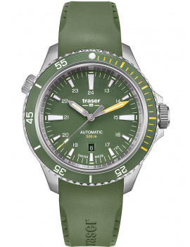 Traser H3 110327 P67 Diver Automatic Green Mens Watch 46mm 50ATM