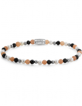 Rebel & Ružové RR-40161-S-S Bracelet Black Glam Rocks Party Silver