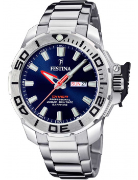 Festina F20665/1 Mens Watch Professional Diver Set w. silicone strap 46mm 20ATM
