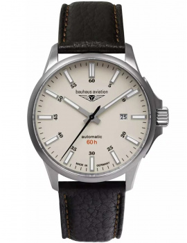 Bauhaus 2864-5 Mens Watch Aviation Automatic Titanium 42mm 10ATM
