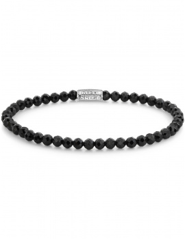 Rebel & Ružové RR-40160-S-S Bracelet Black Glam Rocks Silver