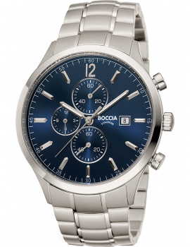 Boccia 3753-03 men`s watch chronograph titanium 42mm 5ATM