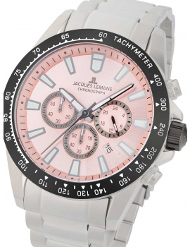 Jacques Lemans 1-2140L Liverpool Chronograph Mens Watch 48mm 10ATM