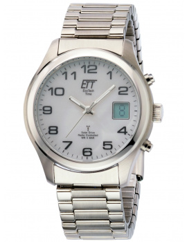 ETT EGS-11335-62M Slnečný pohon Drive Radio Controlled Basic Men's 39mm 5ATM