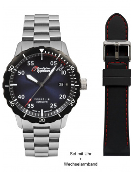 Zeppelin 7268M-3-Set Eurofighter Typhoon Automatic Mens Watch 43mm 20ATM