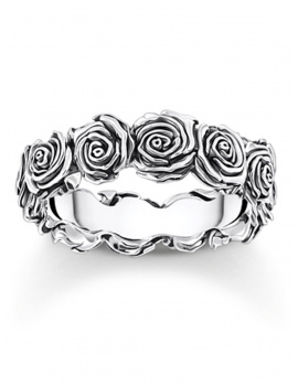 Thomas Sabo TR2488-637-21-54 silver ring with roses Ladies