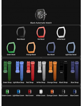 Tsar Bomba TB8218(1+7)FKM-03 Mens Watch Atomic Combo Interchangeable Automatic Watch 45mm 10ATM