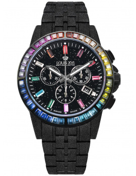 Louis XVI LXVI1129 Mens Watch Majeste Frosted Iced Out Chronograph 43mm 5ATM