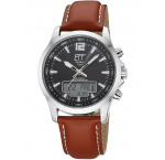 ETT Eco Tech Time EGA-11713-21L Mens Watch Radio-controlled Slnečný pohon Drive Professional Chronograph 45mm 5ATM