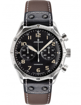 Junghans 27359100 Mens Watch Pilot Chronoscope 43mm 10ATM