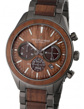 Jacques Lemans 1-2115K Eco Power Wood 44mm 10ATM