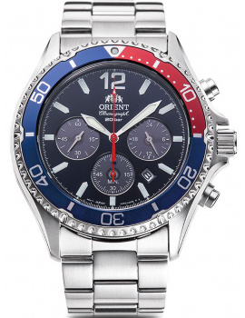 Orient RA-TX0201L10B Mako Chronograph Slnečný pohon Mens Watch 43mm 20ATM
