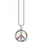 Thomas Sabo KE2170-318-7 Peace Rainbow Ladies Necklace, adjustable