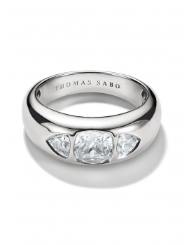 Thomas Sabo TR2525-051-14-58 Ring with faceted white zirconia stones Silver Ladies