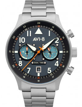 AVI-8 AV-4088-22 Carey Dual Time 44mm 5ATM