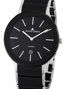 Jacques Lemans 1-1855A Dublin Keramika Mens Watch 40mm 5 ATM