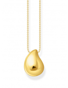 Thomas Sabo KE2281-413-39-L50V Bold - Gold-plated Necklace with Pendant drop-shaped 40-45 cm Ladies