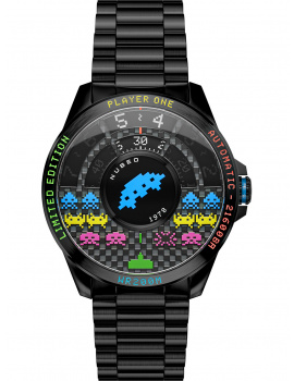 Nubeo NB-6082-SI-44 Mens Watch Quasar Automatic Limited 48mm 20ATM