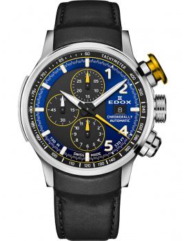 Edox 01129-TTNJCN-BUNJ Chronorally Automatic Mens Watch 45mm 10ATM