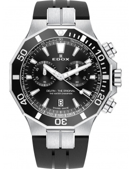 Edox 10112-3NCA-NIN Delfin Chronograph Mens Watch 43mm 20ATM
