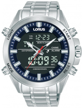 Lorus RW665AX9 Mens Watch Analog-Digital Budík Chronograph 45mm 10ATM