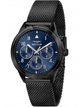 Sector R3253540010 series 670 dual time Mens Watch 40mm 5ATM