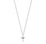Engelsrufer ERN-CROSSHEART-BIR Cross Ladies Necklace 40mm, adjustable