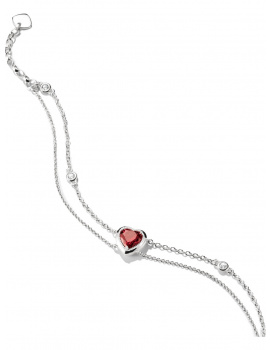 Thomas Sabo A2222-051-10-L19V Bracelet Double row with heart Elyndra Silver