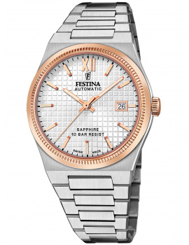Festina F20030/1 Mens Watch Swiss Made RivĂ© Automatic 40mm 10ATM