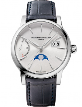 Frederique Constant FC-735N3H6 Mens Watch Classic Power Reserve Big Date Auto Moon Phase 40mm 5ATM