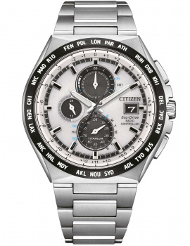 Citizen AT8238-84A Mens Watch Eco-Drive Super-Titanium radio controlled Chronograph 44mm 10ATM