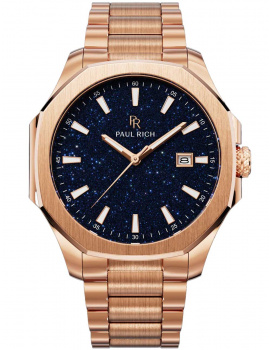 Paul Rich PR-46698 Pánske hodiny Mercer Aventurine Ružové Gold Blue 40,5 mm 5ATM