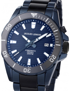 Jacques Lemans 1-2222B Hybromatic Mens Watch 42mm 20ATM