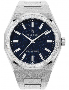 Paul Rich PR-46706 Pánske hodiny Moissanite Frosted Star Dust II Silver 43mm 5ATM