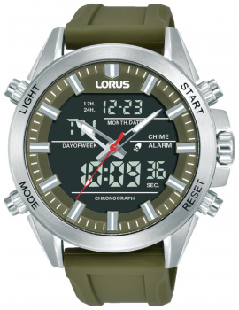 Lorus RW669AX9 Mens Watch Analog-Digital Budík Chronograph 45mm 10ATM