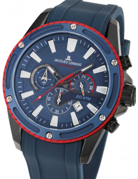 Jacques Lemans 1-2141B Liverpool Chronograph Mens Watch 48mm 20ATM