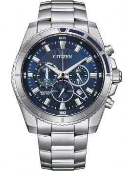 Citizen AN8201-57L Quartz Chronograph Mens Watch 44mm