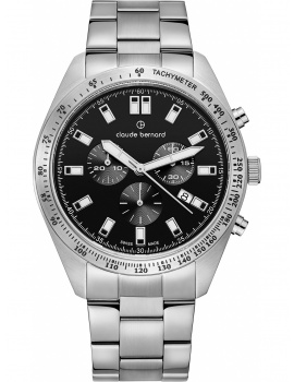 Claude Bernard 10247-3M-NIN Mens Watch ST50 Chronograph 44mm 5ATM